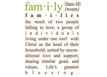 Family Definition Vinyl Wall Statement #2