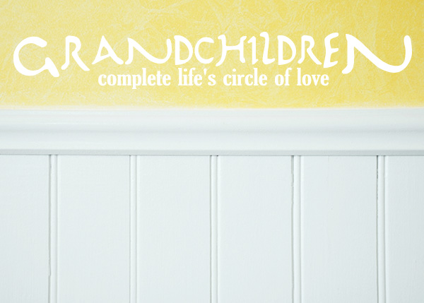Grandchildren Circle of Love Vinyl Wall Statement