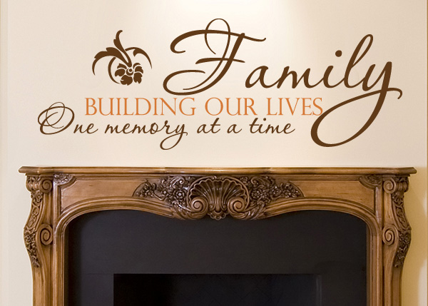 Family Building Our Lives Vinyl Wall Statement