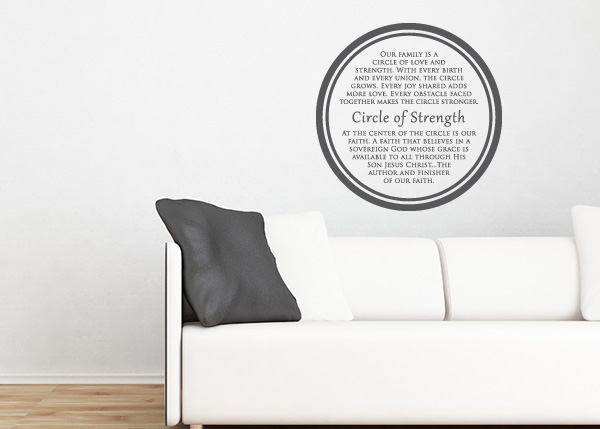 Circle of Strength Vinyl Wall Statement