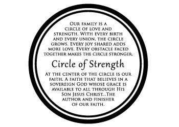 Circle of Strength Vinyl Wall Statement #2