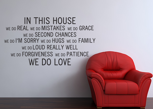 In This House Vinyl Wall Statement