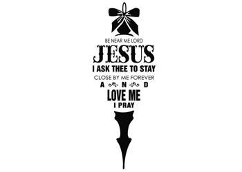 Be near Me Lord Jesus Vinyl Wall Statement #2