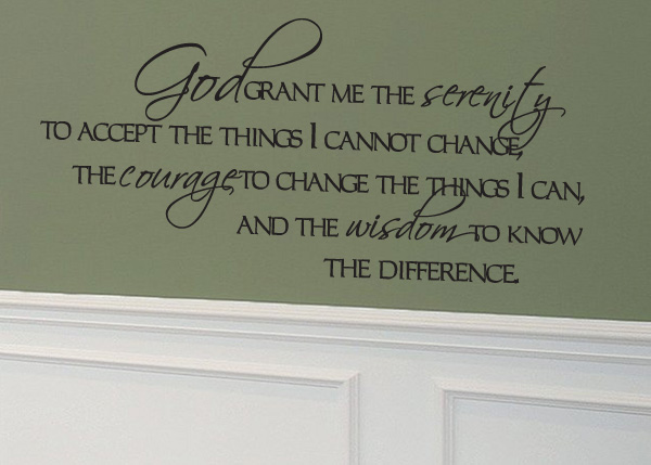 Grant Me the Serenity Vinyl Wall Statement