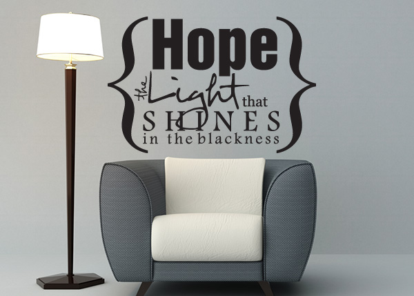 Hope the Light That Shines Vinyl Wall Statement