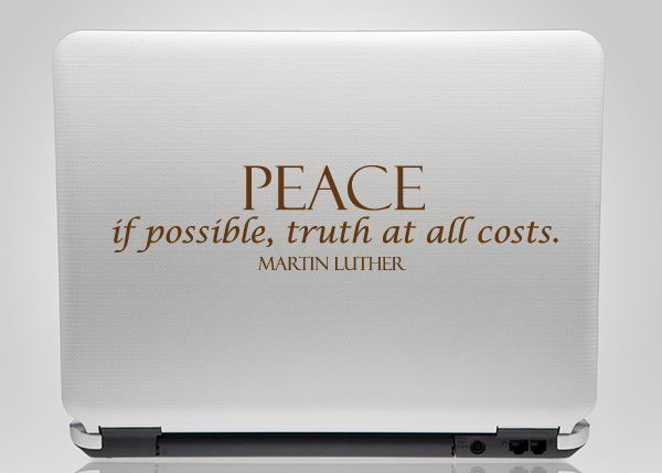 Peace If Possible Vinyl Laptop Decal