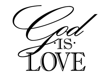 God Is Love Laptop Decal Vinyl Wall Statement #2