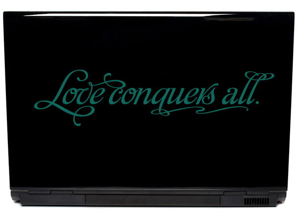 Love Conquers All Vinyl Laptop Decal