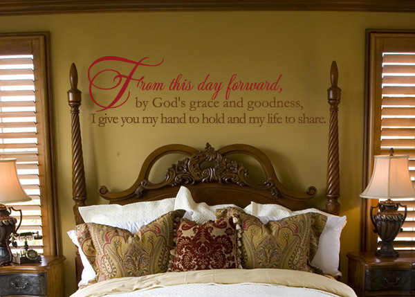 From This Day Forward by God's Grace Vinyl Wall Statement