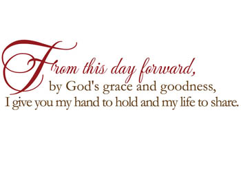 From This Day Forward by God's Grace Vinyl Wall Statement #2