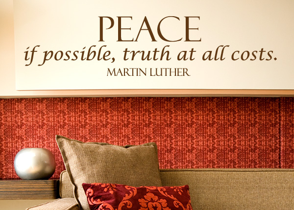 Peace If Possible Vinyl Wall Statement