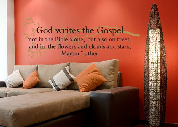 God Writes the Gospel Vinyl Wall Statement