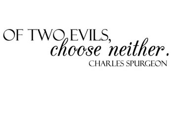 Of Two Evils, Choose Neither Vinyl Wall Statement #2