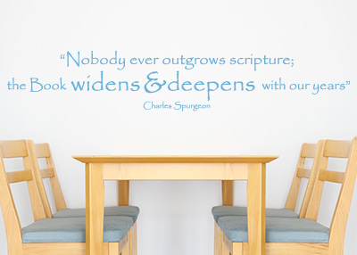 Nobody Ever Outgrows Scripture Vinyl Wall Statement