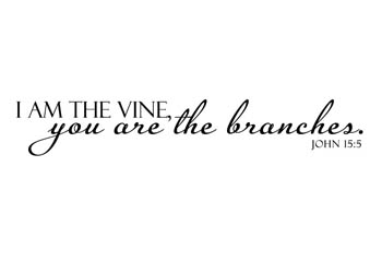 I Am the Vine You Are the Branches Vinyl Wall Statement - John 15:5 #2