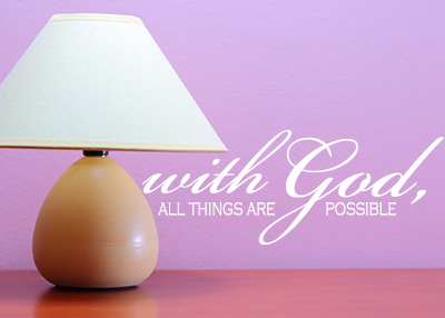 With God All Things Are Possible Vinyl Wall Statement
