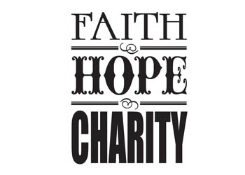 Faith, Hope & Charity Vinyl Wall Statement #2