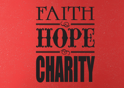 Faith, Hope & Charity Vinyl Wall Statement