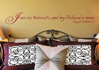 I Am My Beloved's Vinyl Wall Statement - Song of Solomon 6:3