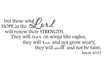 Soar on Wings Like Eagles Vinyl Wall Statement - Isaiah 40:31 #2