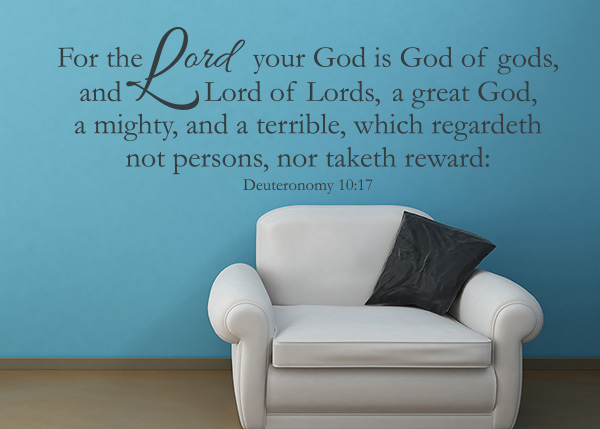 God of Gods Vinyl Wall Statement - Deuteronomy 10:17