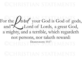 God of Gods Vinyl Wall Statement - Deuteronomy 10:17 #2