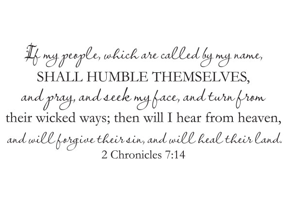 People Who Are Called by My Name Vinyl Wall Statement - 2 Chronicles 7:14 #2