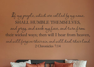 People Who Are Called by My Name Vinyl Wall Statement - 2 Chronicles 7:14