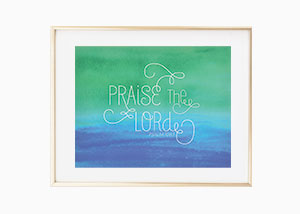 Praise the Lord Wall Print - Pslam 106:1
