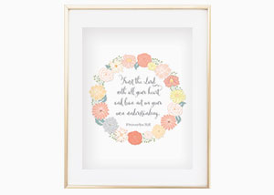 Trust in the Lord with All Your Heart Wall Print - Proverbs 3:5