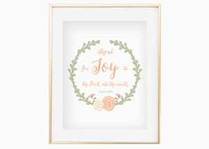 Shout for Joy to the LORD, All the Earth Wall Print - Psalm 100:4