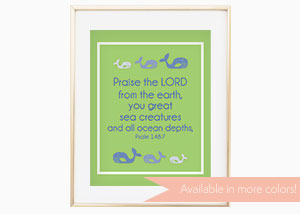 Praise the LORD from the Earth Wall Print - Psalm 148:10