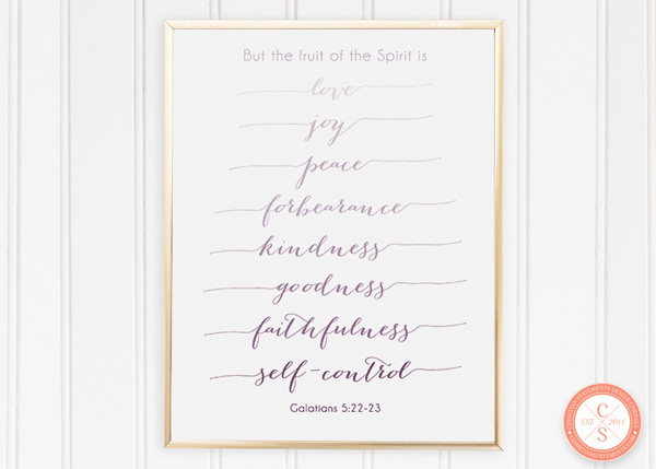 The Fruit of the Spirit Is Wall Print - Galatians 5:22-26