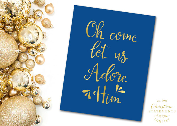 Oh Come Let Us Adore Him Wall Print #2