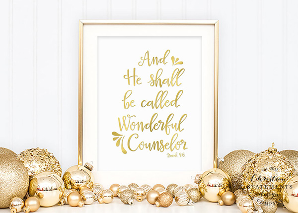 And He Shall Be Called Wall Print - Isaiah 9:6