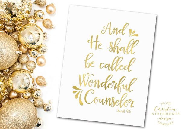And He Shall Be Called Wall Print - Isaiah 9:6 #2
