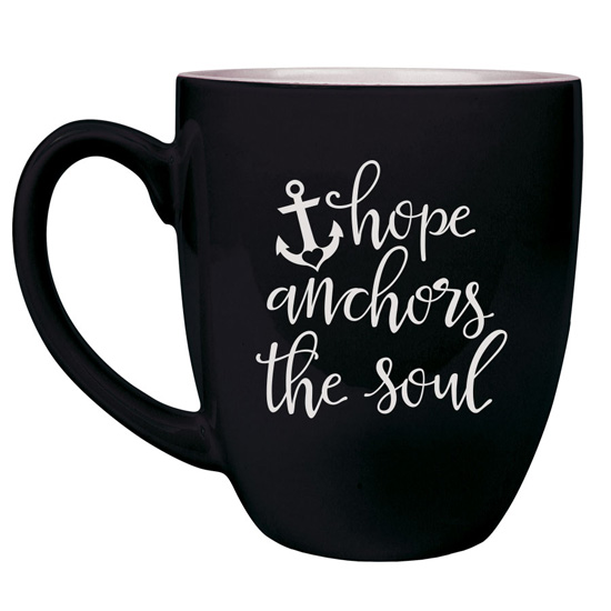 Hope Anchors The Soul 16 oz Bistro Mug #1
