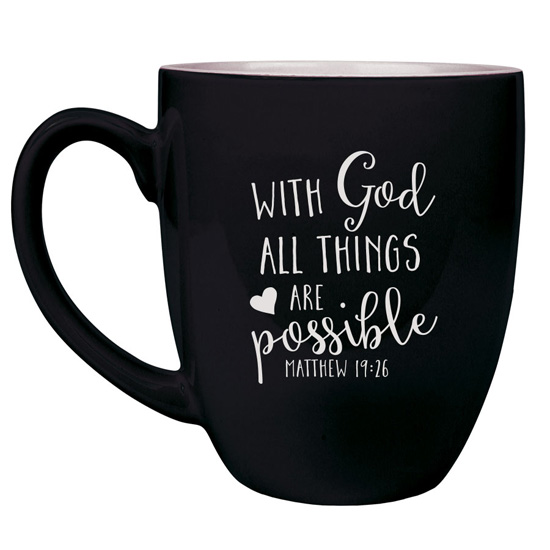 With God All Things 16 oz Bistro Mug