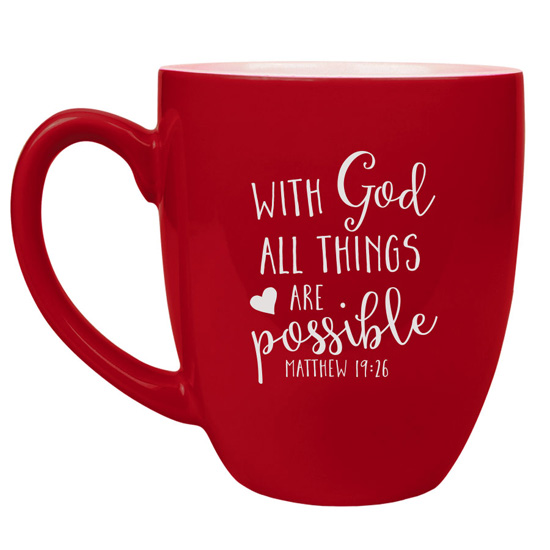 With God All Things 16 oz Bistro Mug #3