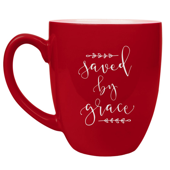 Saved By Grace 16 oz Bistro Mug #3