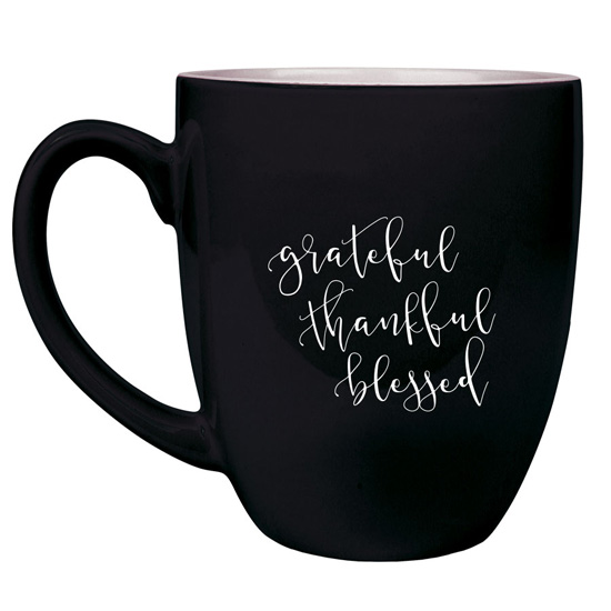Grateful Thankful Blessed 16 oz Bistro Mug #1