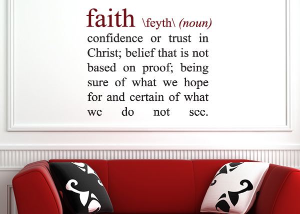 Faith Definition Vinyl Wall Statement