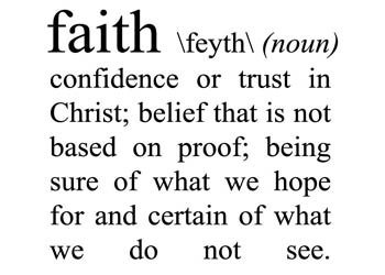 Faith Definition Vinyl Wall Statement #2