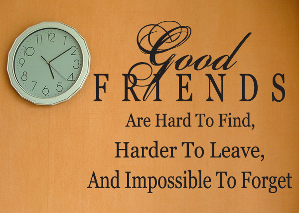 Good Friends Are Hard to Find Vinyl Wall Statement