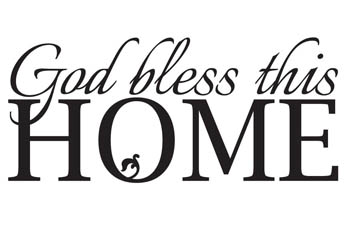 God Bless This Home Vinyl Wall Statement #2