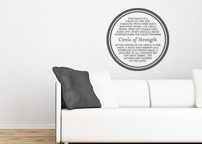 Circle of Strength Vinyl Wall Statement