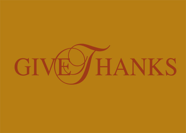 Give Thanks Vinyl Wall Statement #1