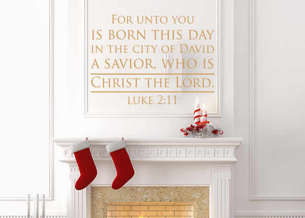 Unto You Is Born This Day Vinyl Wall Statement