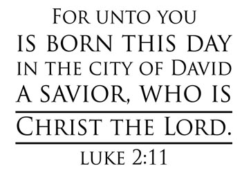 Unto You Is Born This Day Vinyl Wall Statement #2