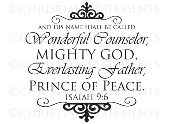 And His Name Shall Be Called Vinyl Wall Statement - Isaiah 9:6 #2